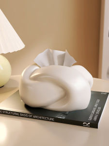 Twisted Rolls Tissue Box Ceramic Cloud Classy Living Room Coffee Table Home Decoration Decoration Cotton Candy Cream Paper Extraction Box