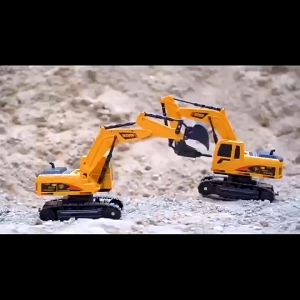 1:24 Alloy Excavator Remote Control Car Rechargeable Toys RC Engineering Car Toys Kids Birthday Gift