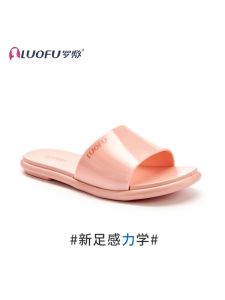 Loefu Home Slippers Womens Bathroom Bathing Anti-slip Indoor Flat Heel Couple Daily Outdoor Sandals Simple Style Flat Heel EVA Sole