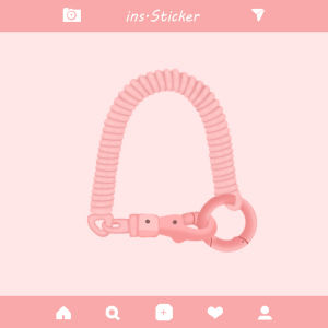 Elastic Rope Keychain Anti-Lost Hand Chain Ring for Students Creative Spring Hanging Rope Couples Card Holder Accessories