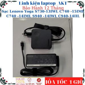 Sạc dùng cho Laptop Lenovo Yoga Yoga S730-13IWL C740 -15IML C740 -14IML S940 -14IWL C940-14IIL- Sạc Lenovo 20V-3.25A-65W Type C