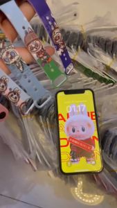 Jam Tangan Anak LED Digital Karakter / Motif Labubu Cute Cantik Cowok Cewek LED Screen Strap Kartun Lucu