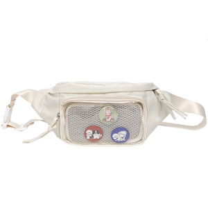 Japanese Style Ins Niche Style Doll Bag Cartoon Backpack Transparent Bar Badge Chest Bag Millet Display Messenger Bag Female Student Waist Bag