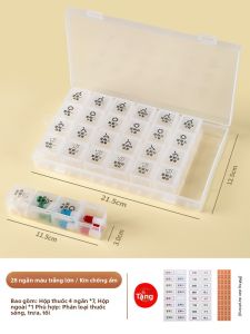 Vilscijon | Túi Đựng Thuốc Tuần Tiện Lợi có Nhắc Nhở