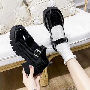 black shoes kids girl mary jane shoes school shoes for women rubber shoes british style fashion leather shoes