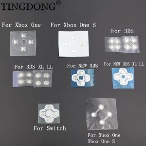 Bộ 5 Miếng Dán Tấm Kim Loại Dẫn Điện Cho Nintendo Switch Joy-Con 3DS XL/LL Cross Key ABXY Nút Phim Tay Cầm Phim Phụ Kiện