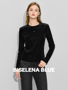 BEIQIANI | Velvet Casual T-shirt For Women Autumn Long Sleeve