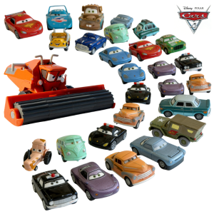Disney | IN STOCK 2026 Disney Pixar Cars Lightning McQueen Miss Fritter Dinoco 1:55 Metal Model Racing Car Toys Birthday Christmas Gifts
