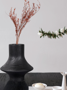 Bình Hoa Gốm Sứ Gỗ Carbon Zen Kiểu Trung Quốc Trang Trí Nhà Nghệ Thuật Thủ Công Trang Trí Phòng Khách