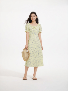 Hotwind | French Romantic Womens Flowered Long Dress