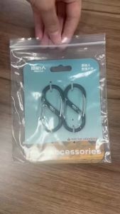 PRIMITIVE Carabiner Clip Lightweight Aluminum Alloy D&S-shaped Dual Locking Hook Heavy Duty Spring Hook Small Keychain Carabiner