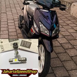 BOHLAM LED LAMPU DEPAN HONDA VARIO 110 LAMA VARIO 110 KARBU NYALA PUTIH SOKET H6 UNIVERSAL