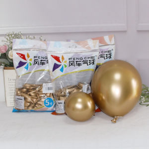 Quả Bong Bóng Kim Loại Màu Cr Gold 510 Inch Kích Thước Lớn Cho Tiệc Sinh Nhật Và Đám Cưới Trang Trí Bong Bóng