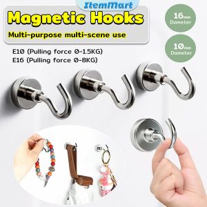 ItemMart Powerful Magnetic Hooks For Refrigerator Grill Key Towel Holder Kitchen Home Accessories