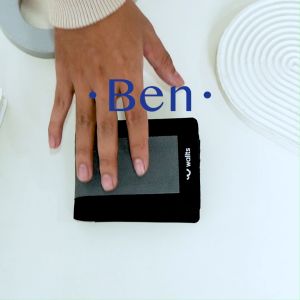 Wallts Ben Navy Grey - Dompet Lipat kanvas uang Dan kartu Pria Wanita