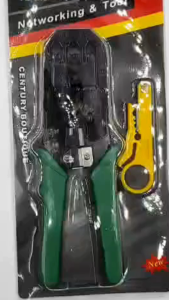 คีมเข้าหัวเเลน คีม คีมย้ำหัวเเลน Network RJ45 Cat5 Cat6  RJ11 Lan Cable Wire Crimper Crimp Plier Strip Tool Green