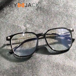 Grey Jack Kacamata Antiradiasi Blueray Model Kotak Simple Ringan TR+Metal Bisa Minus 30134