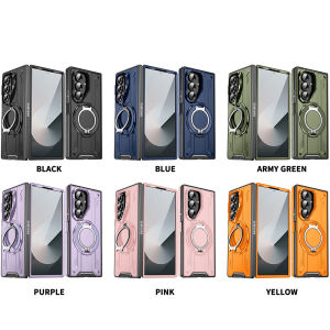 for Samsung Z Fold 7 Case [Compatible with Magsafe] 360° Rotate Metal Ring Holder KickstandMilitary Grade Heavy Duty Shockproof Protective Case for Galaxy Z Fold 7 Case