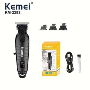 Alat Cukur Rambut KEMEI 2293 Black Doff Clipper Kemei Barbershop Professional Hair Clipper