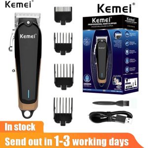Kemei KM-1756 Hair Clipper Professional Barber Fade Hair Cutting Machine Rechargeable Electric Cordless Trimmer Men Strong Power