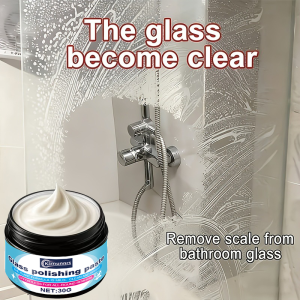 Glass Oil Film Polish Paste Powerful Hard Water Stain Remover Bathroom Glass Cleaner Shower Door & Tile Polishing Home Windo