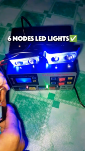 3Lens Mini Driving light 6 Modes For Motorcycle LED Headlight 60W Flash Fog Light With 3-Wire Switch