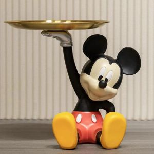 Miniso Cartoon Cute Kawaii Mickey Mouse Tray Desktop Decoration Home Decoration Living Room Tv Cabinet Decoration Key Tray
