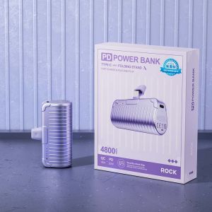 Rock Space Portable Mini Powerbank 4800mAh  P85 Type-C/ P86 Lightning Fast Charging Original Power bank