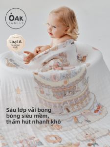OAK FAMILY | Soft Cotton Baby Bath Towel 6 Layers