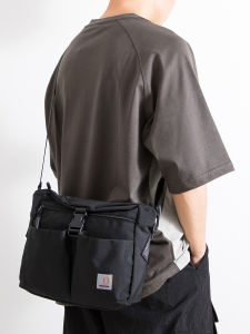Street Style Canvas Single Shoulder Bag Casual Versatile Workwear Mens Crossbody Bag Sports Mailman Commuter Trendy Bag