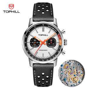 Đồng Hồ Bấm Giờ Nam TOPHILL 40mm Mẫu 1963 ST1901 Đồng Hồ Đeo Tay Cơ Khí Chuyển Động Seagull Với Vỏ Thép Không Gỉ Dạ Quang Chống Nước 5Bar