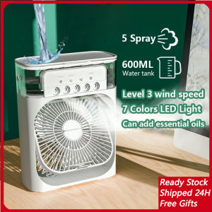 3 in 1 USB Mini Portable Air Conditioner Fan with Humidifier Desktop Cooling Fan for Home Office