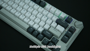 RK ROYAL KLUDGE H81 Wireless Gaming Keyboard with RGB Backlit Knob Control Tri-Mode Bluetooth 2.4G USB-C Wired Mechanical Keyboard Gasket Mount Hot Swappable PC Keyboard