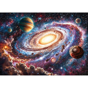500/1000/1200/2000PCS Adult Space Galaxy Planet Jigsaw Puzzle Stress Relief Entertainment Toy Landscape Puzzles Christmas Gift