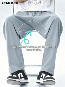 CHAOLIUKE | Diamond Crotch Ice Silk Big Size Pants