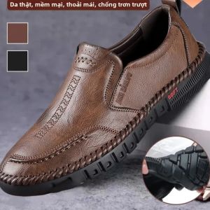 Nam Da Thật Chính Hãng Da Giày Slip-On Khâu Tay Công Sở Chính Thức Nhân Dịp Tiệc Cưới Giày Da Ban-Giày