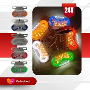 24 Volt Lampu LED Bak Samping Truk Fuso Tronton Universal - Variasi Tanda ?