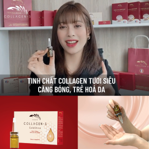 Tinh chất collagen tươi Vieskin Collagen Gold Shine dưỡng da căng bóng trẻ hóa dưỡng sáng và ngăn ngừa lão hóa da