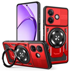 Ốp Điện Thoại Chống Sốc Cho OPPO A5 Pro/A5X/A6X Có Giá Đỡ Vòng Từ Tính - Tương Thích Với Sạc Không Dây Magsafe