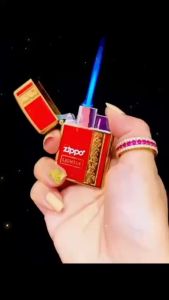 bật lửa zippo lửa khè hoa văn dập nổi - xài gas