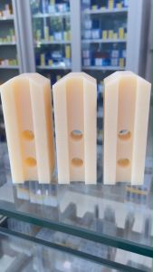 ซอฟจอว์ Soft jaw สำหรับจับชิ้นงาน เครื่องกลึง CNC  วัสดุ POM - POM Chuck Jaws