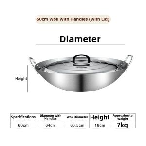 YANXING | Thick Handmade Wok For Home and Commercial Use With Double Ears