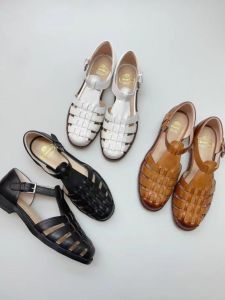 Summer New Roman Style Flat Bottom Handmade Leather Sandals Vintage Woven Pig Cage Shoes Womens Comfortable Breathable Slip-On