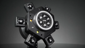 KAIY 6-Arm LED Moving Head Light with Gobo Laser Strobe Bee-eye 5-in-1 RGBW for DJ Disco Party