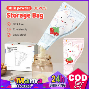 Leakproof BPA-Free Milk Powder Storage Bags with Double Seal Disposable Travel Portable- 30pcs Portable Powder Bags in Blue or Pink