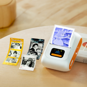 DTPrinter | Small Bluetooth Handheld Photo Printer with Heat Sensitive Color Transparent Stickers for Home Use