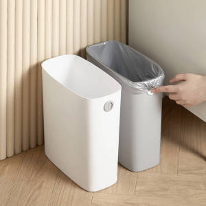 Plastic Trash Bin Rubbish Bin Small Slim Wastebasket Garbage Recycling Bins Dustbin for Narrow Spaces Kitchen Bathroom Office