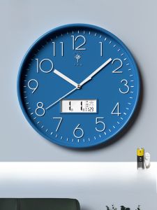 Polaris Silent Wall Clock Modern Simple Luxury Home Living Room Decor round Shape Quartz Movement Battery Powered Glass Mirror