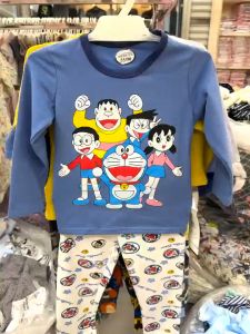 Happy Baby Kids Super Cotton Cartoon characters Minnie Long Sleeve Pajama Terno For Girls Sleepwear Set Clothing