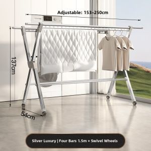 Adjustable Foldable Indoor and Outdoor Clothes Drying Rack